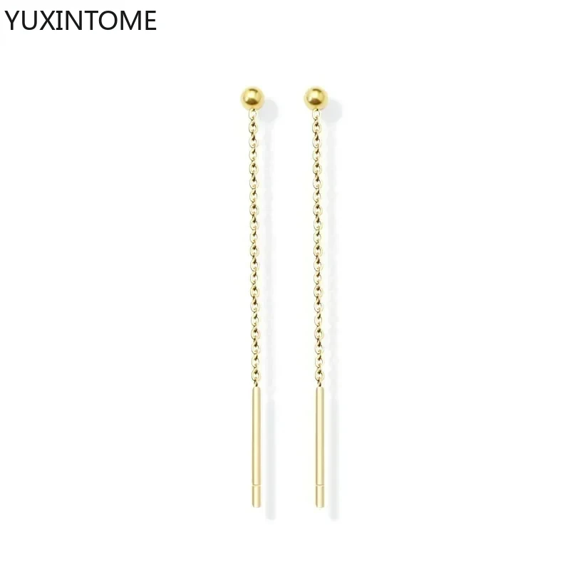 Women's 925 Silver Crystal Tassel Stud Earrings