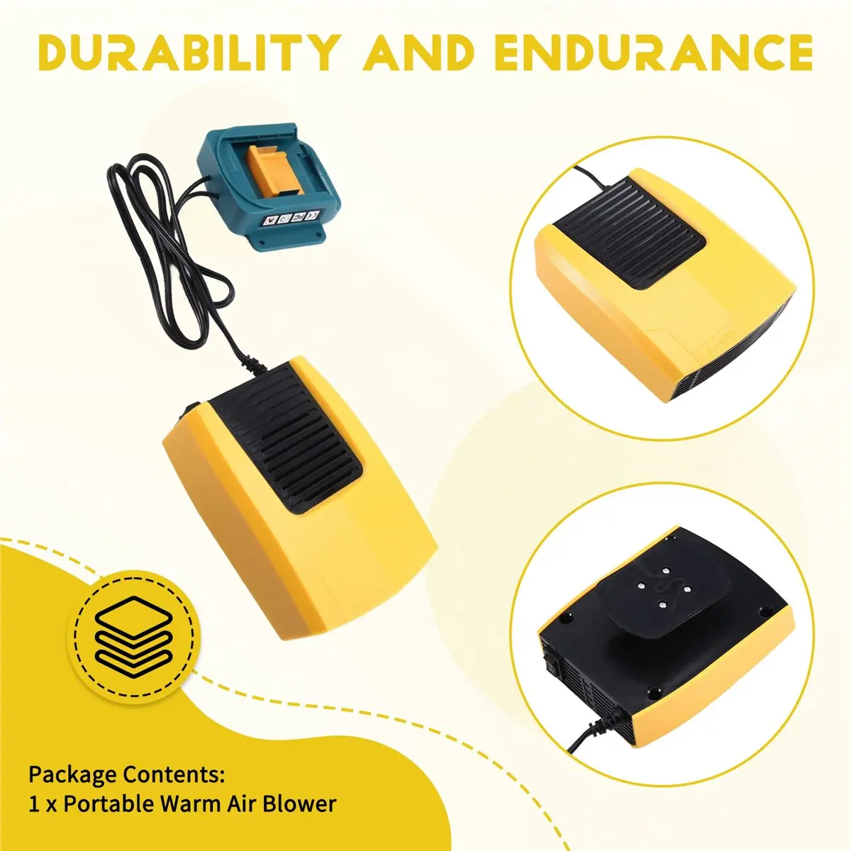 DT81 Cordless Car Heater Electric Warm Air Blower Heating Fan Windshield Demister Defroster Power Tool for Makita 18V Battery