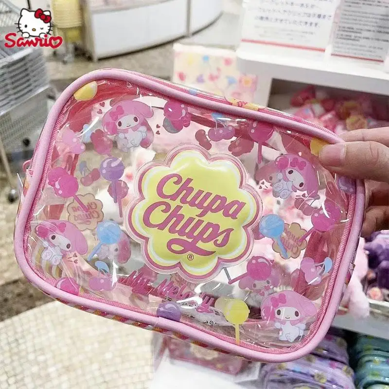 Cartoon Sanrio Cute Kuromi My Melody Pvc Waterproof Storage Makeup Bag Storage Bag Cosmetics Storage Portable Girl Toy Gifts