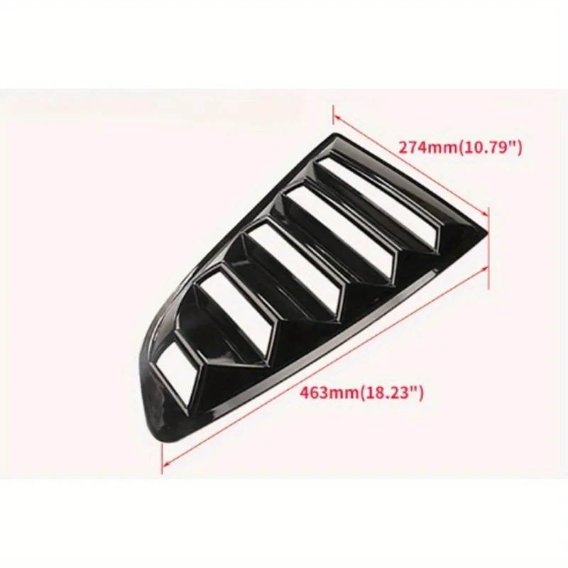 2 PCS Car Side ABS Deflector Vent Window Louver Side Scoop Louver Cover Trim Sticker Fit For Ford Mustang 2015 2016 2017 2018