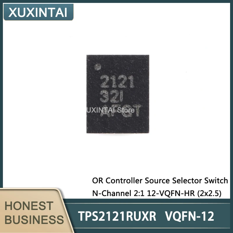 10Pcs/Lot New Original   TPS2121RUXR  TPS2121  OR Controller Source Selector Switch N-Channel 2:1 12-VQFN-HR (2x2.5)