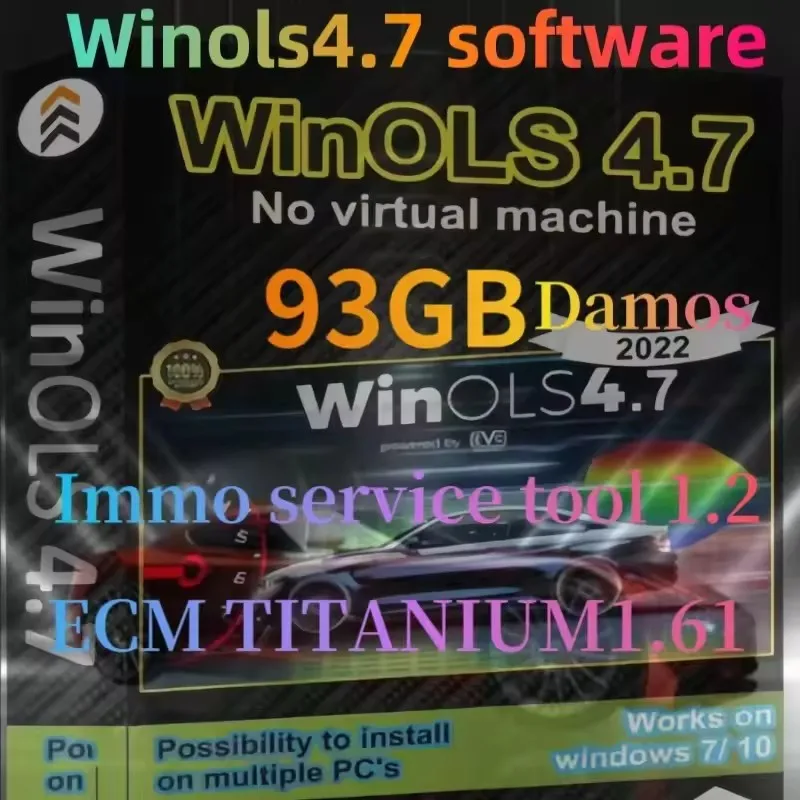 

Newest Auto Repair Software Winols 4.7 Software+ 93GB Damos + ECM TITANIUM 26100+ Immo Service Tool V1.2 + Install Video Guide