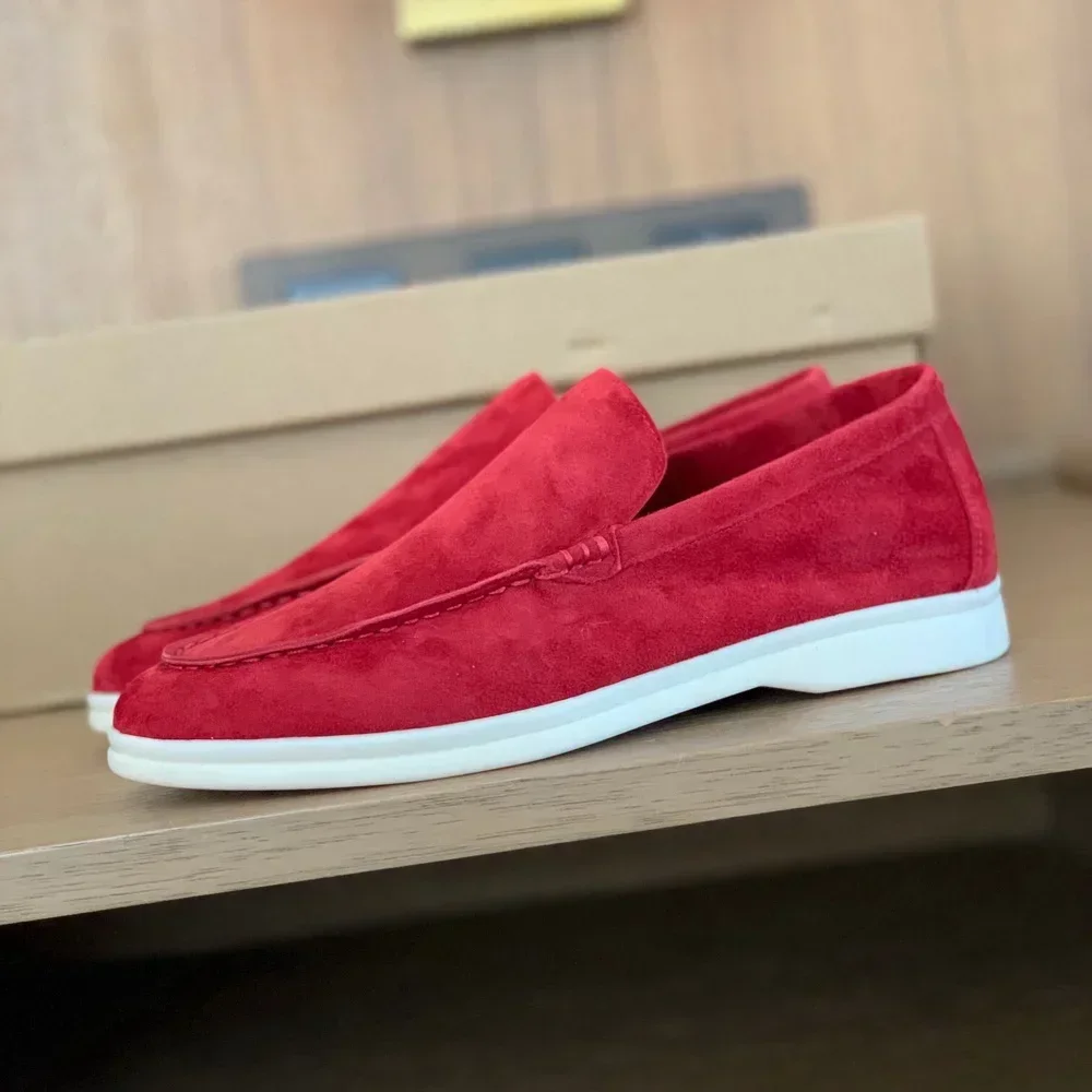 

Women's Suede Loafers: Cashmere-Lined Soft-Soled Flat Casual Shoes for Spring & Autumn