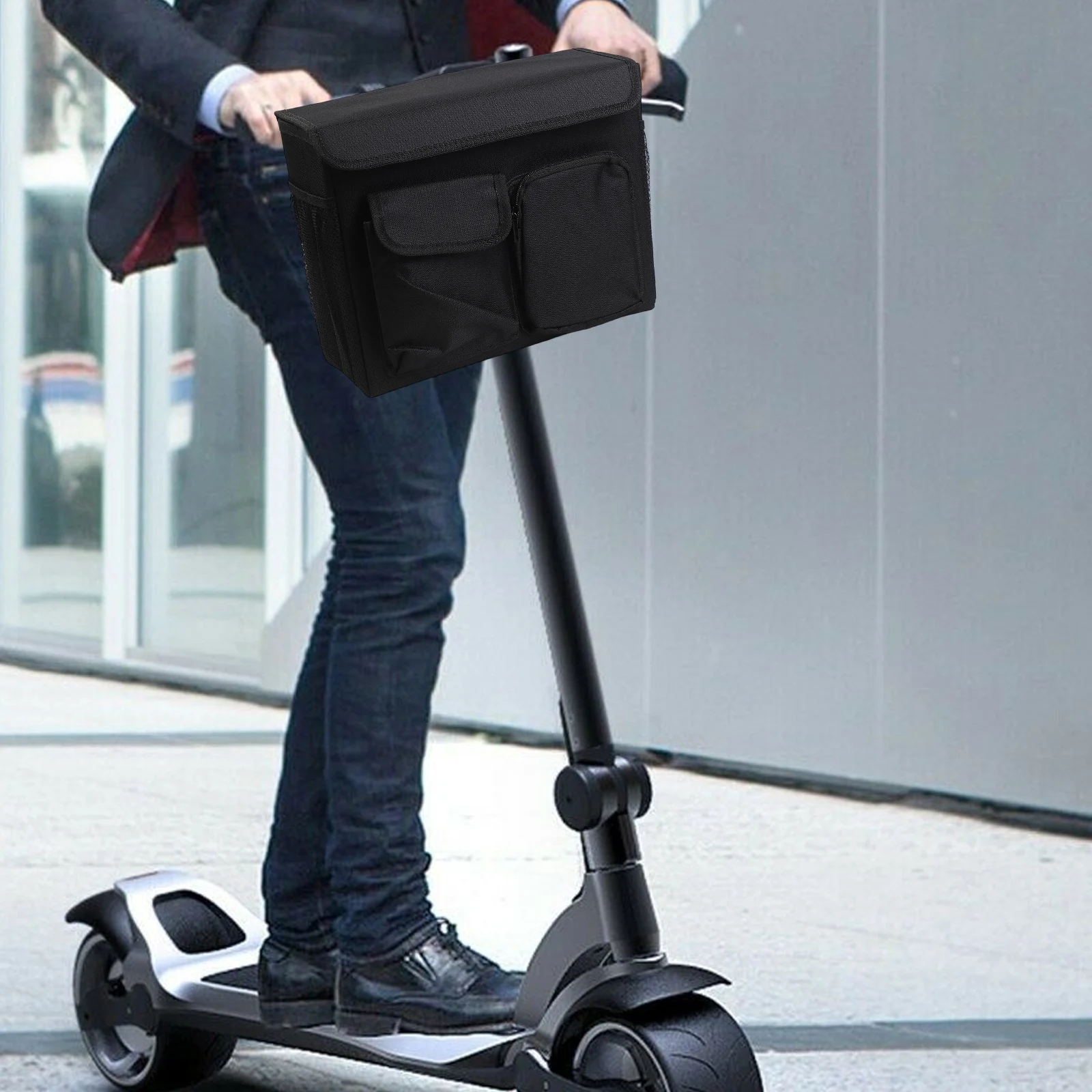 Large capacity walker bag for For Wheelchairs with side storage pockets to carry water bottles and essential personal belongings