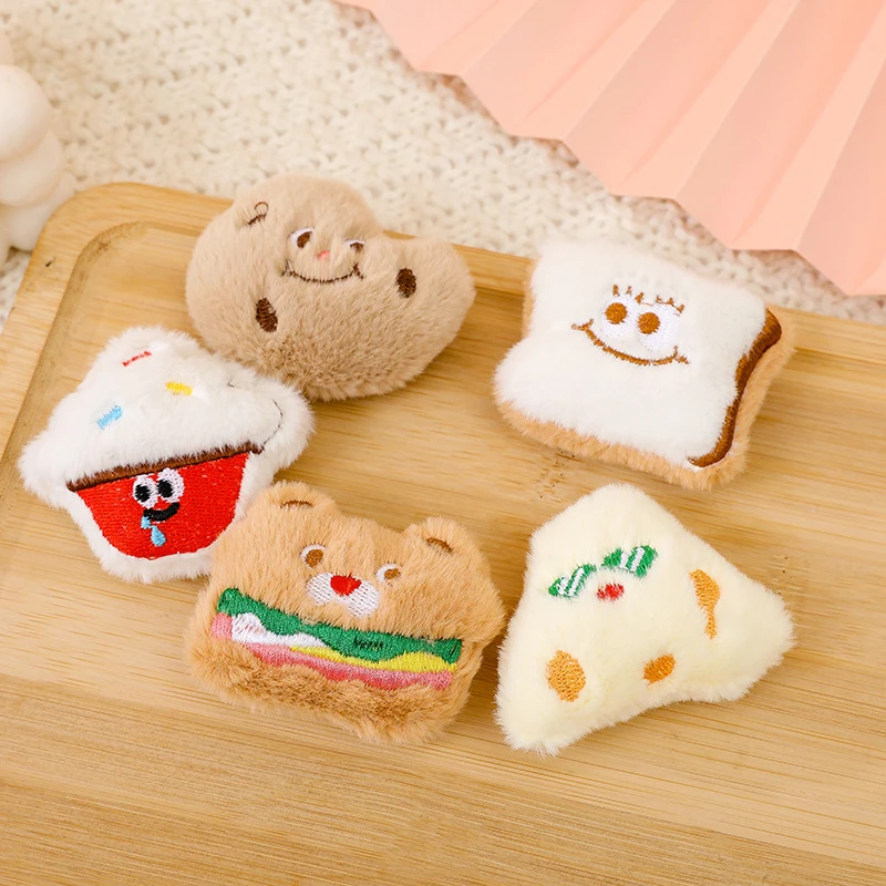 Creative Cute Plush Cartoon Cookies Keychain Pendant Fashion Funny Keyring Exquisite Backpack Decoration Accessories Gifts