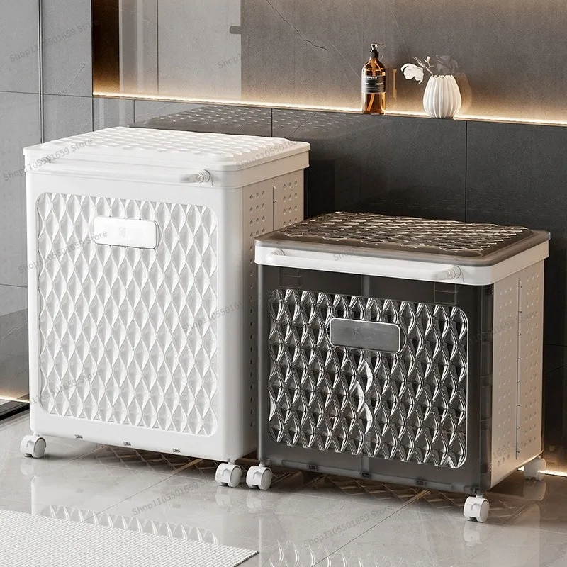 Dirty Laundry Basket Household Storage Basket Toilet Dirty Clothes Large Capacity Sub-format Storage Basket Bathroom Folding