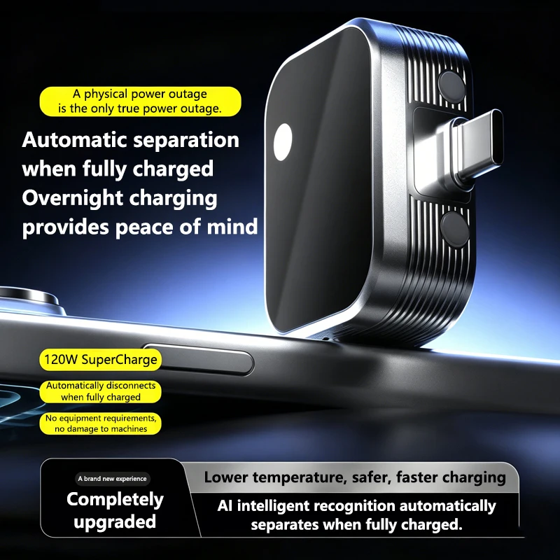 adaptador-de-carregamento-rapido-tipo-c-140w-com-desconexao-automatica-e-deteccao-inteligente-de-desligamento-automatico-protetor-contra-sobrecarga