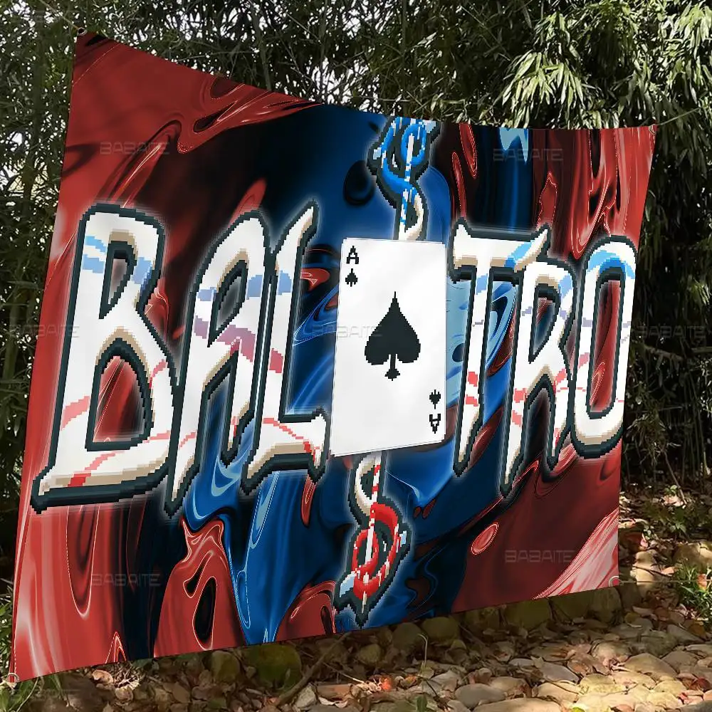 Game B-Balatro Retro Flags Multiple Choice Living Studio Booth Interior Decoration Banner