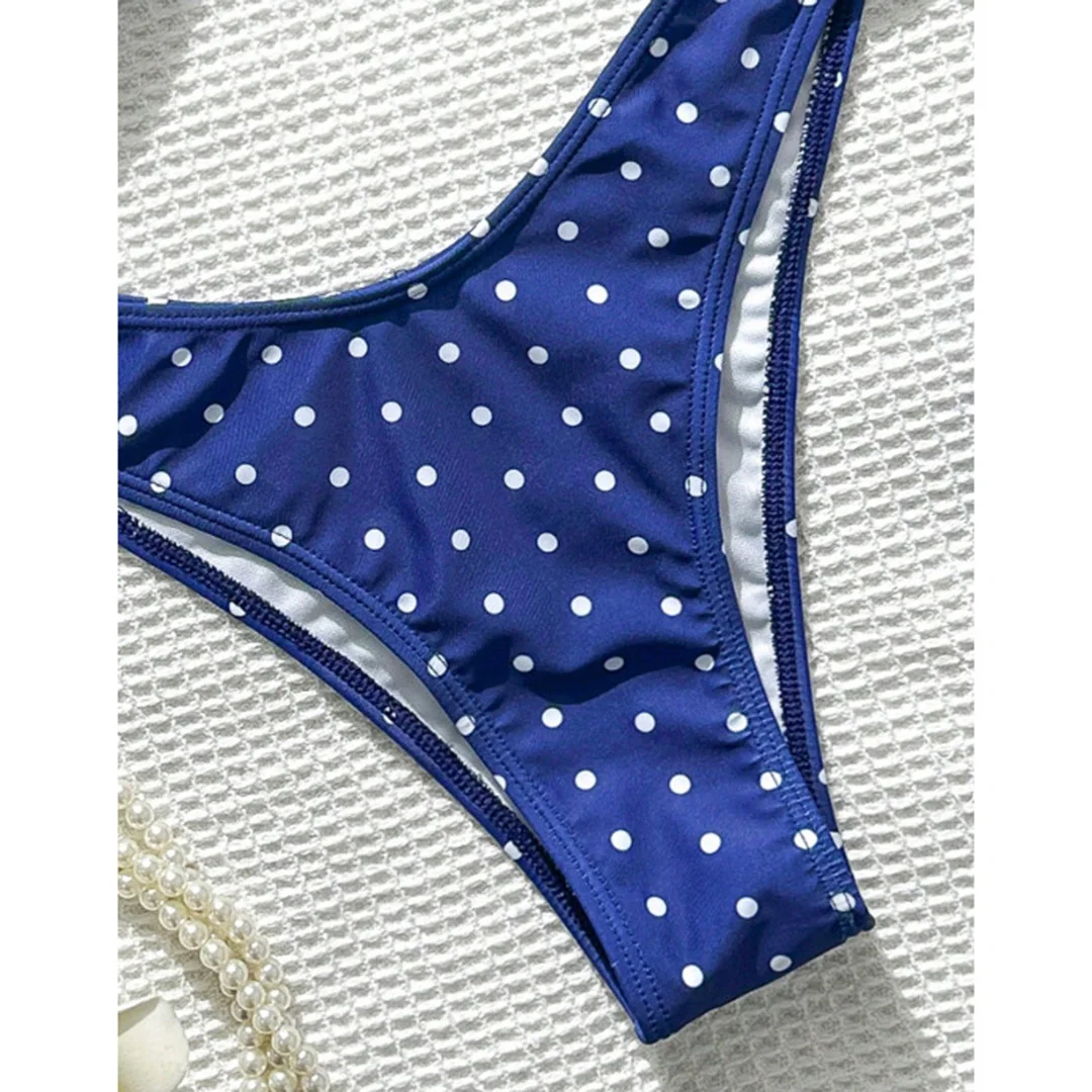 XS - L Polka Dot Bandeau Brasilianischer Bikini Damen Badeanzug Zweiteiliger Bikini Badeanzug Badebekleidung V7711 – Detail 14