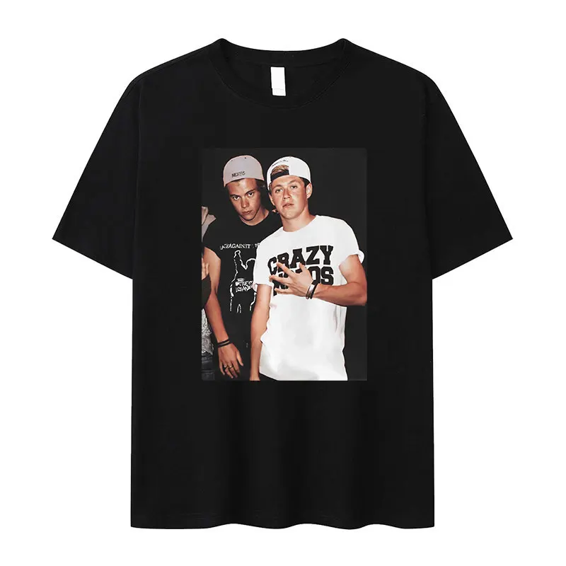 Harry and Niall Frat Boy Graphic T Shirt Men Women Retro High Quality Fashion T-shirts Hip Hop Clothing Oversized Cotton T-shirt