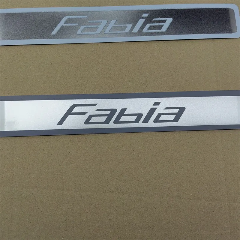 For Skoda Fabia 2006-2020 Car Accessories Door Sill Scuff Plate Trim Stainless Steel Welcome Pedal Car Styling Protector Sticker