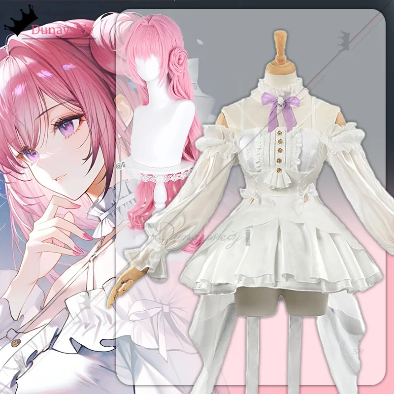 {YiNuo}Dorothy Косплей Костюм Белое платье принцессы с рюшами Игра NIKKE Платье Лолиты с пышными рукавами Розовый длинный парик Хэллоуин Вечеринка {YiNuo}Dorothy Косплей Костюм Белое платье принцессы с рюшами Игра NIKKE Платье Лолиты с пышными рукавами Розовый длинный парик Хэллоуин Вечеринка