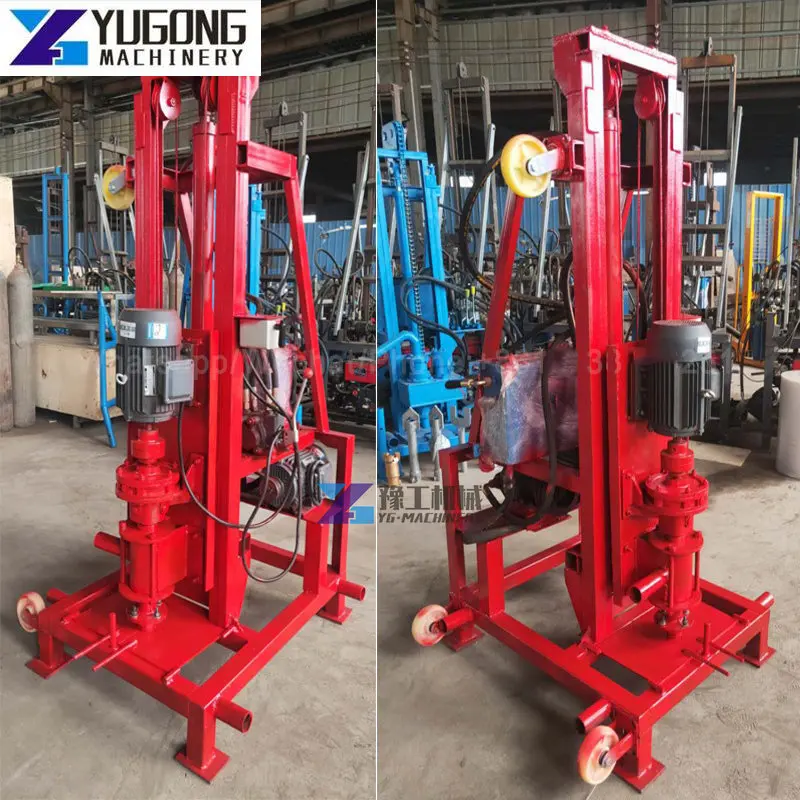 100 Meter Portable Diesel Engine Track-type Water Well Drilling Rig Tractor Mounted Water Well Drilling Rig Machine