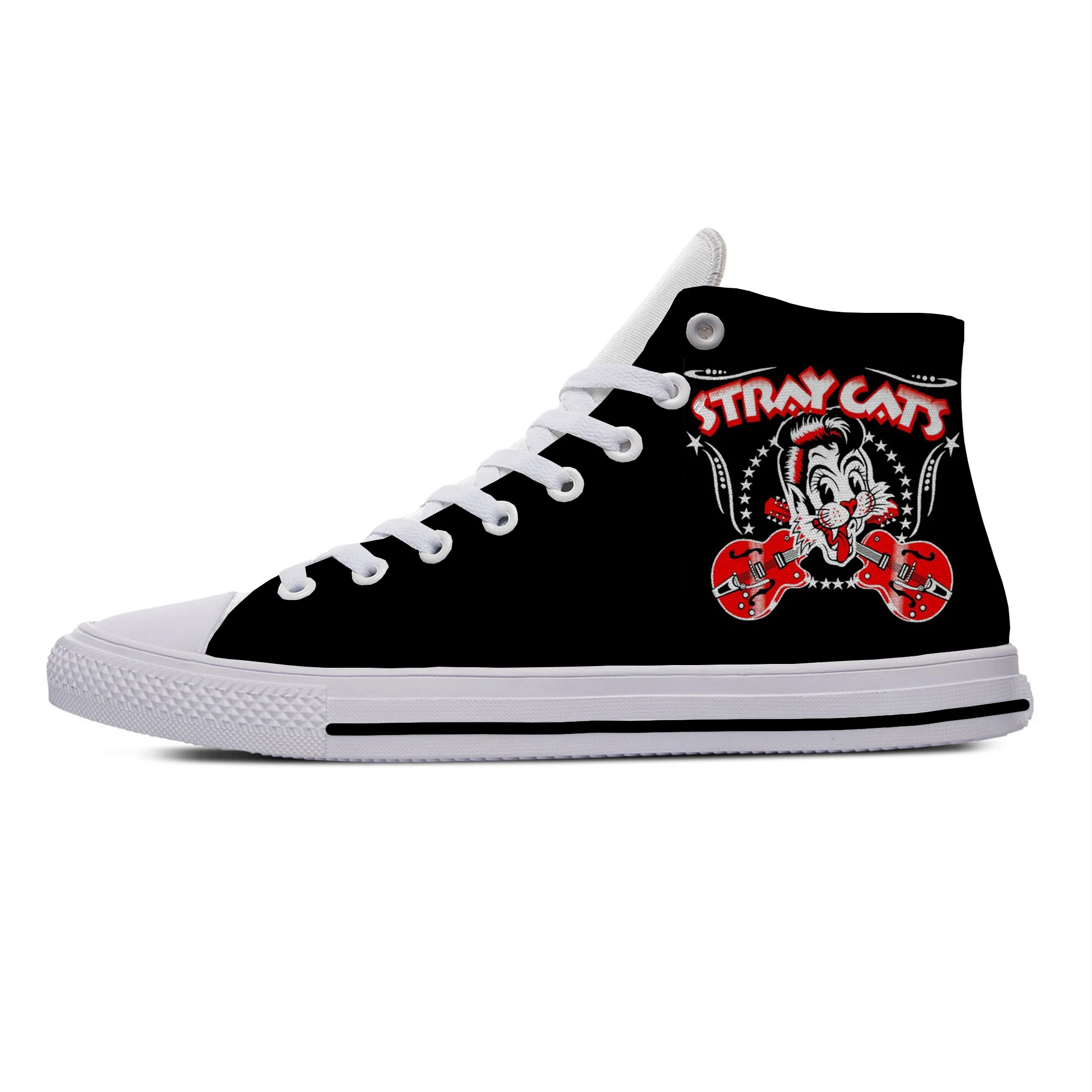 Hot Cats Rock Band Stray Fashion popolare divertente Cool scarpe Casual leggero High Top traspirante scarpe da tavola uomo donna Sneakers