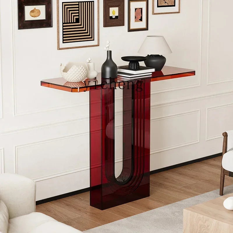 

Nordic light luxury entrance platform acrylic entrance cabinet entry display rack is very narrow