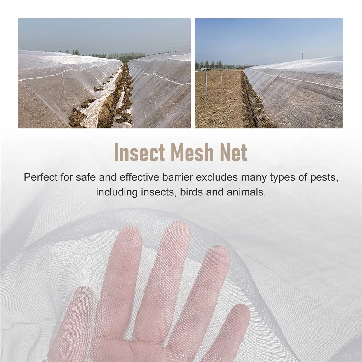 CHCH 10Mx2M Insect Bug Fly Fruit Cage Mesh Net Netting Vegetable Plant Protection