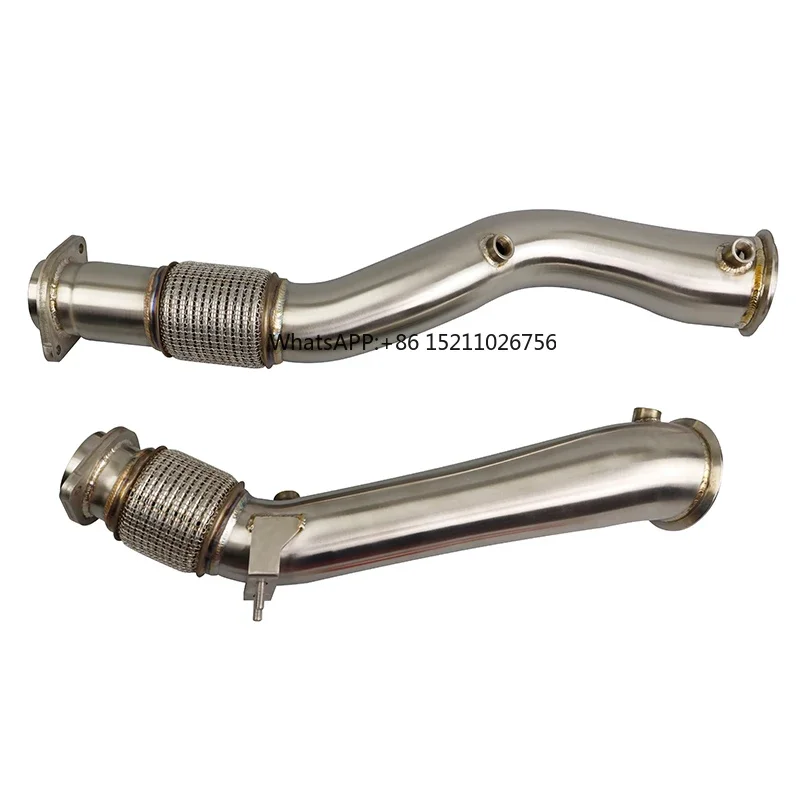 Brushed surface gold welding downpipe for BMW M2C G87