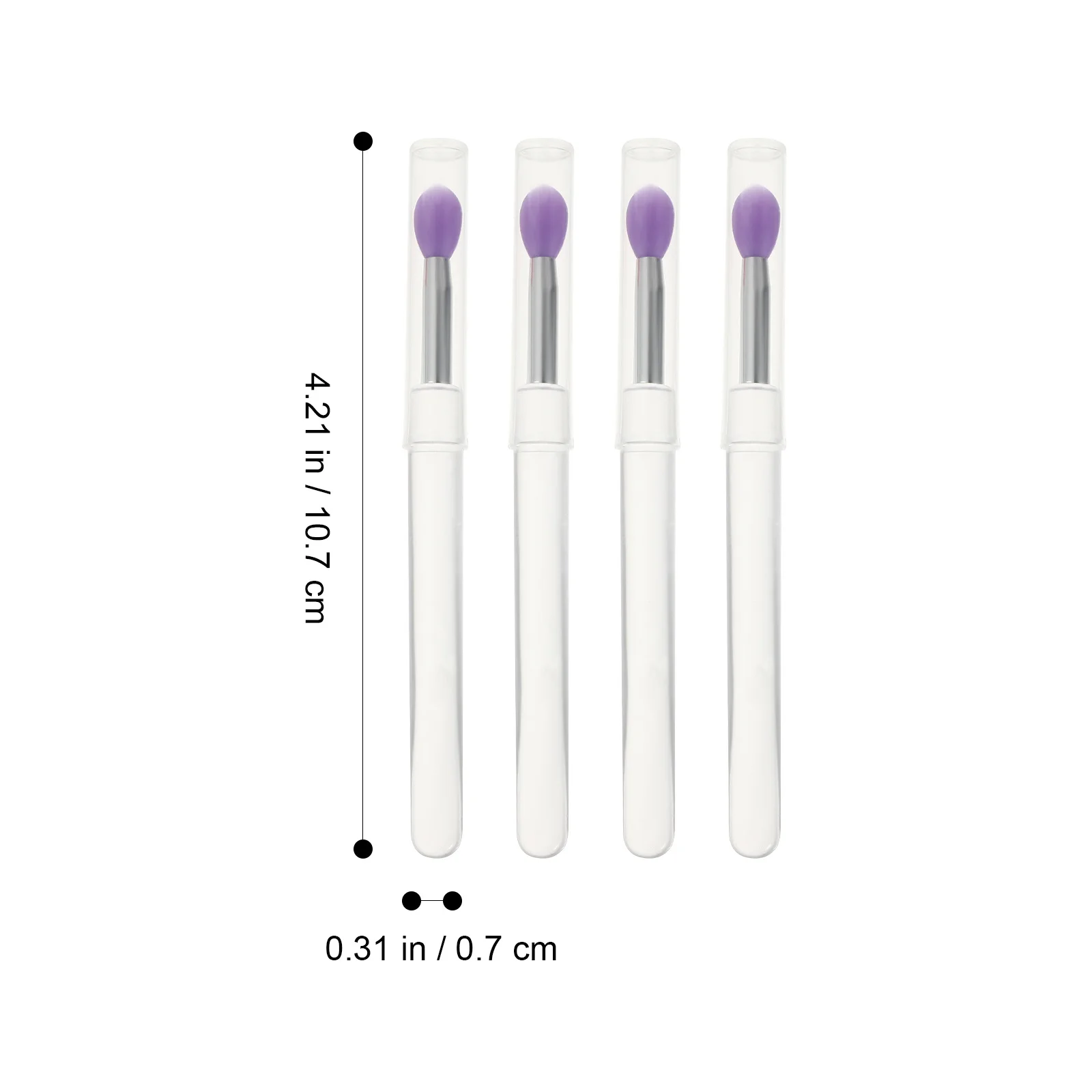 8 قطع من أدوات توزيع قناع الشفاه السيليكون لظلال العيون لتطبيق المكياج الناعم المحمول بحجم السفر وأحمر الشفاه الدقيق #2