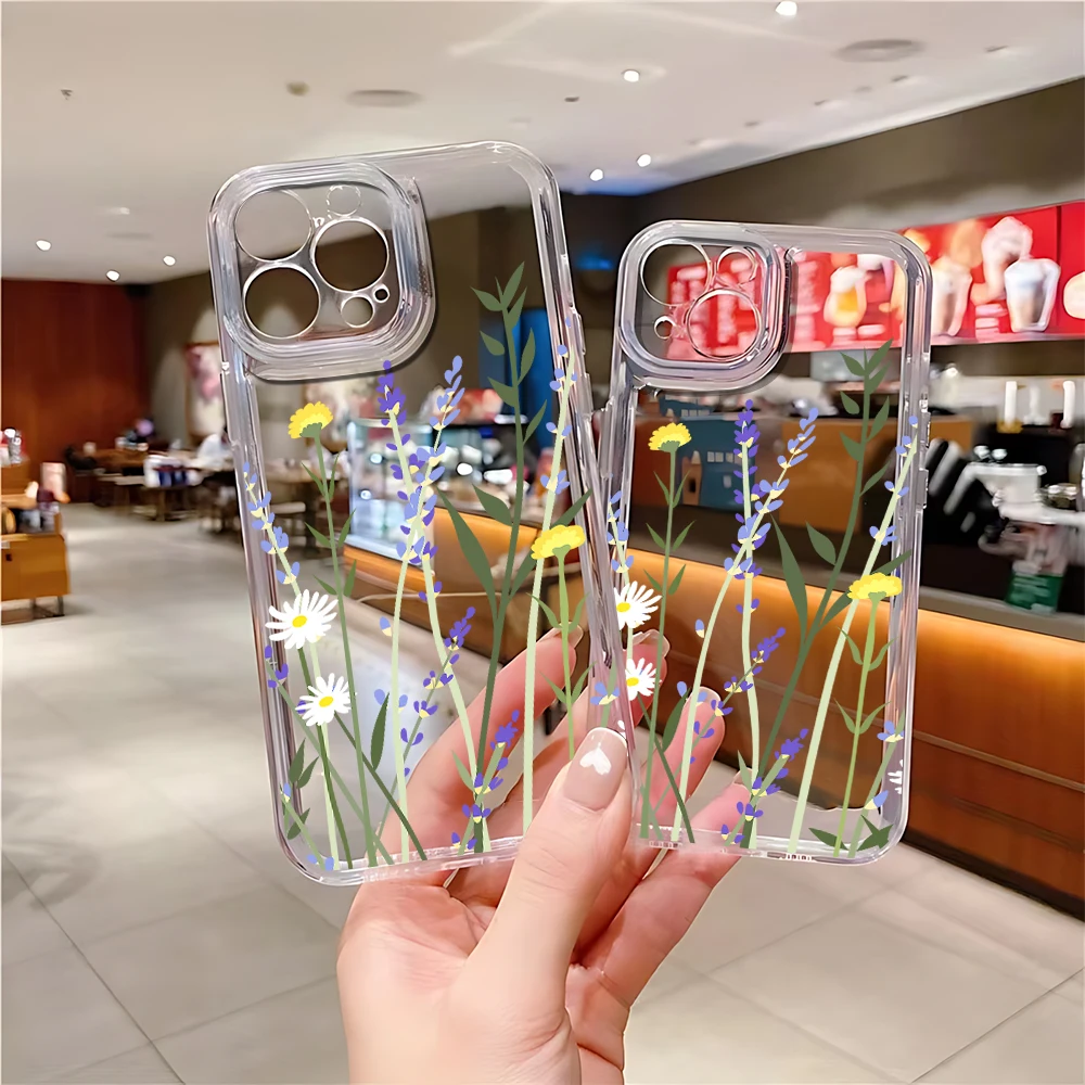 

Summer Lavender Print Silicone Phone Case for IPhone 17 16 15 14 13 12 11 Pro Xs Max Air Mini 7 8 6 6s Plus SE 2020 2022 Cover