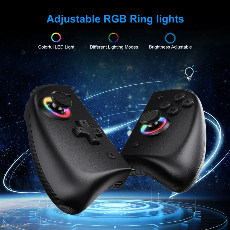 LinYuvo KS53 Wireless Controller for Switch NS Joypad Game Handle Grip Left&Right Joystick Bluetooth Gamepad with wake-up