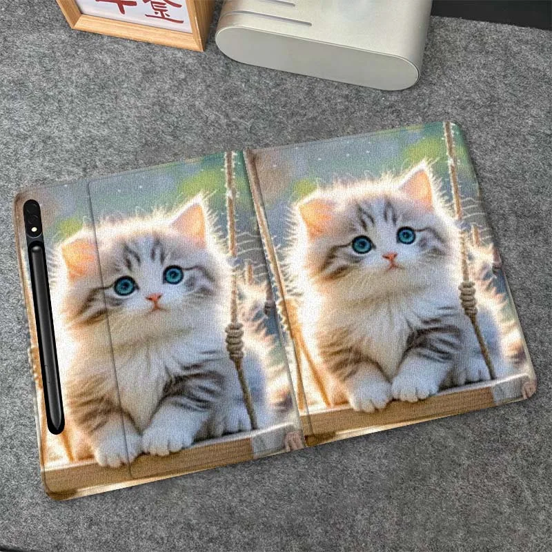 

Art Sunset Cat Popular Gift For Samsung Galaxy Tab S10 S9 S8 S7 FE Lite Soft Flexible Support Tablet Case
