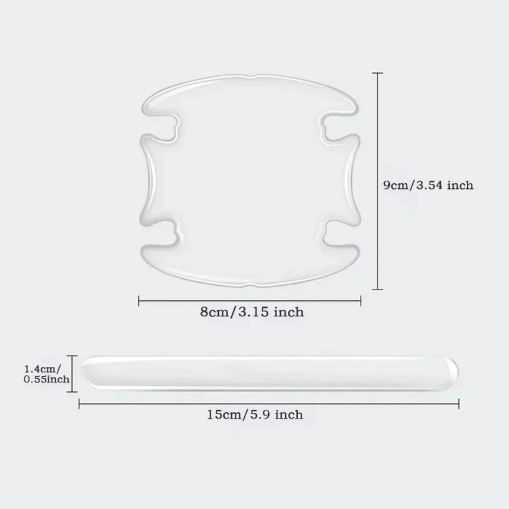Car Door Handle Bowl Scratch Protective Invisible Transparent Stickers Silicon Rearview Mirror Anti-collision Protection Strip image 6