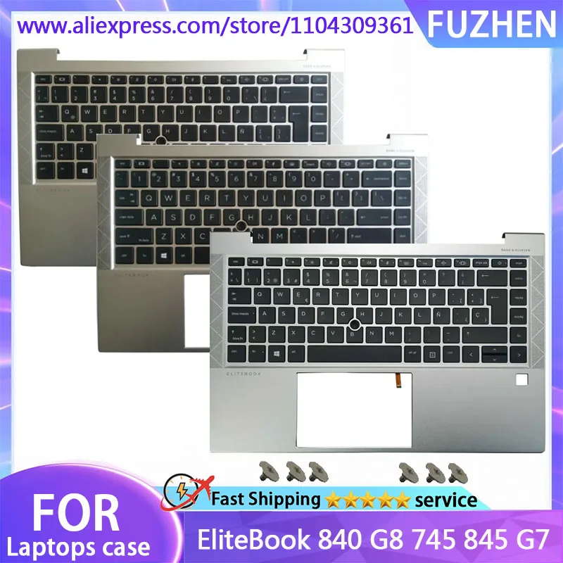 

NEW For EliteBook 840 G8 745 845 G7 Russian/US/UK/Latin/Spanish/Belgian laptop keyboard palmrest upper M07090-001 M36312-001