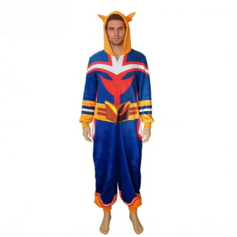 

All Might Cosplay Onesie, My Hero Academia Muscle Costume Pajamas for Adults & Kids