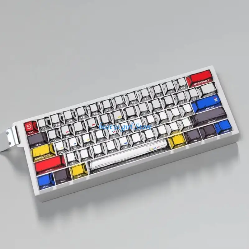 C7AB 64/74Pcs Side Print Dye-Sub Backlit Keycaps Original Profile for 60 61 63 64 65