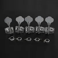 FLEOR 5 clavijas de afinación de bajos 4R1L 5 cuerdas cabezales de máquina afinadores cromo/negro