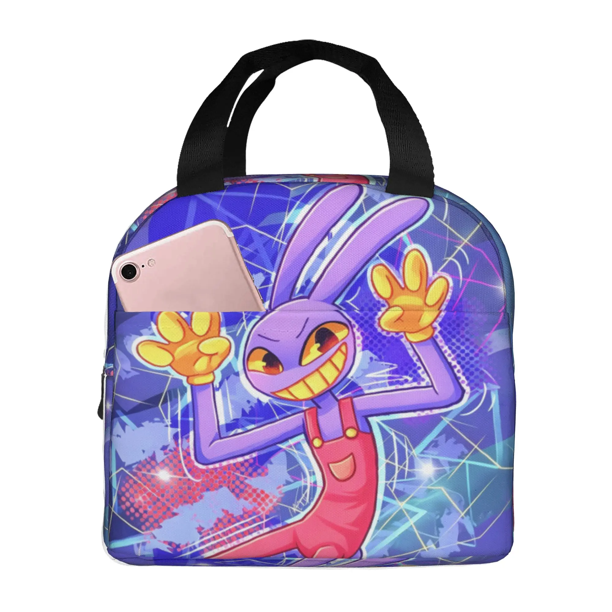 Jax D-Digitals Circus Lunch Bag Women Anime Movie Thermal Cooler Insulated Lunch Box for Adult Office