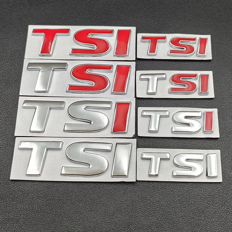3D Metal Logo TSI Emblem Letters Car Trunk Badge For VW TSI Decal Sticker Accessories