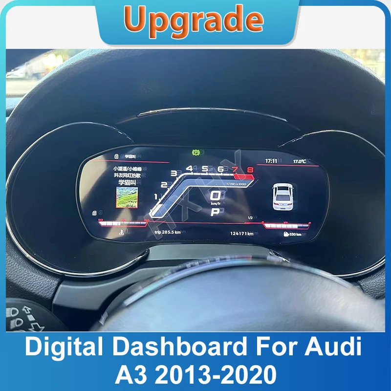 New Car Digital Cluster Instrument CockPit LCD Center Speedmeters Dashboard Player Linux System For Audi A3 2013-2020