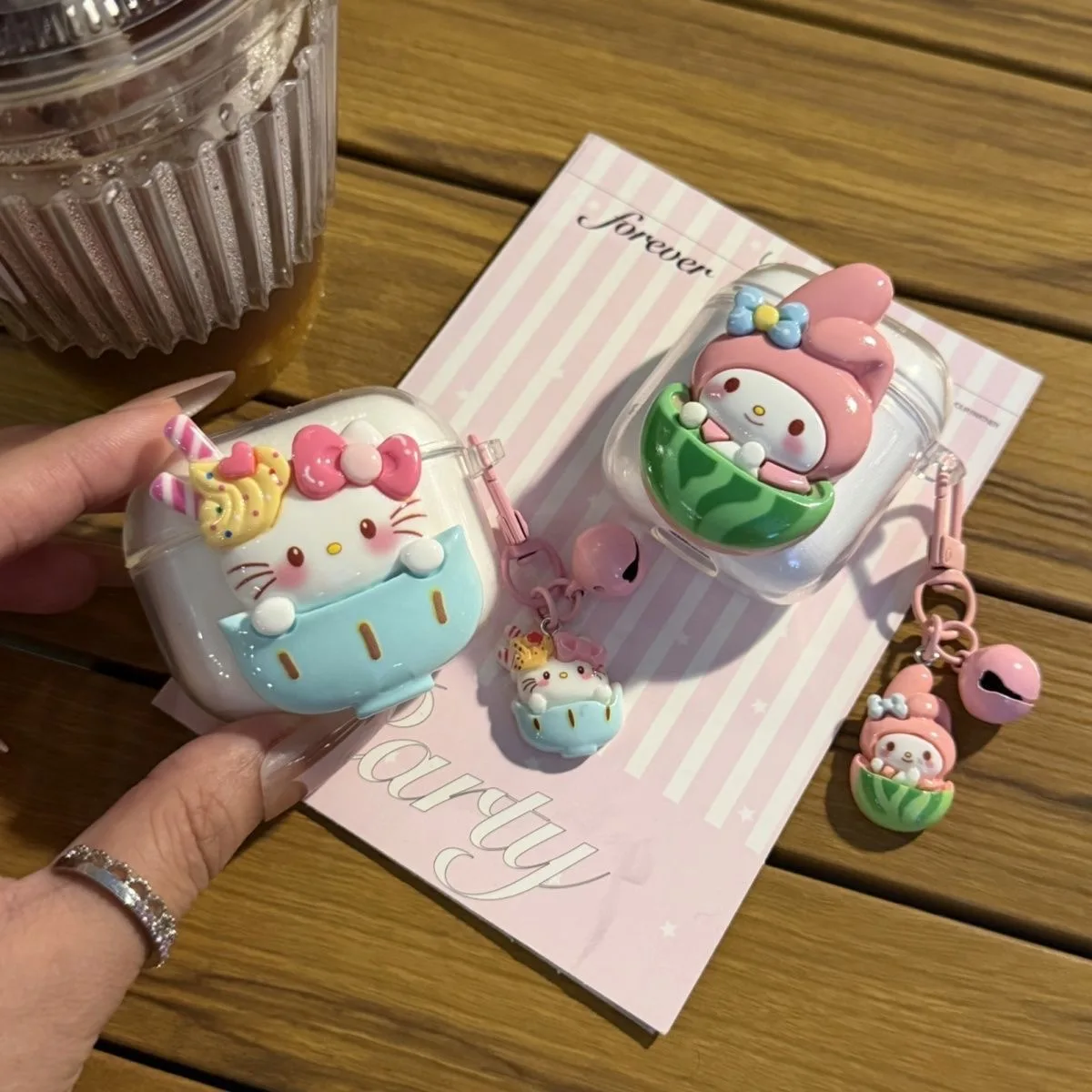 

Cute Ice Cream Kitty Melody Cover Case for Airpods Pro3 Earphone Case for Airpods Pro2 Pro 4 3 2 1 Protective Cover Accessories