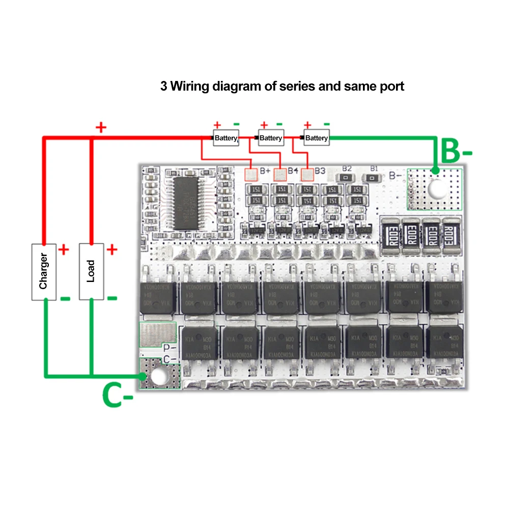 3S/4S/5S BMS 12V 16.8V 21V 100A LiFePO4 Ternäre Lithium-Batterie-Schutzschaltung Li-Polymer-Balancier-Lademodul – Detail 3