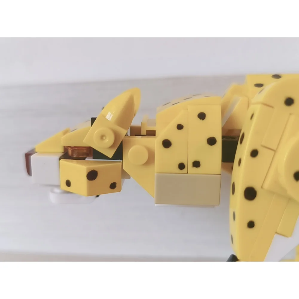 บล็อกตัวต่อรูปเสือดาว ของเล่นเด็ก เทคโนโลยี ชีววิทยา ชุดบล็อกพลาสติก ของเล่นเสริมพัฒนาการสำหรับเด็ก