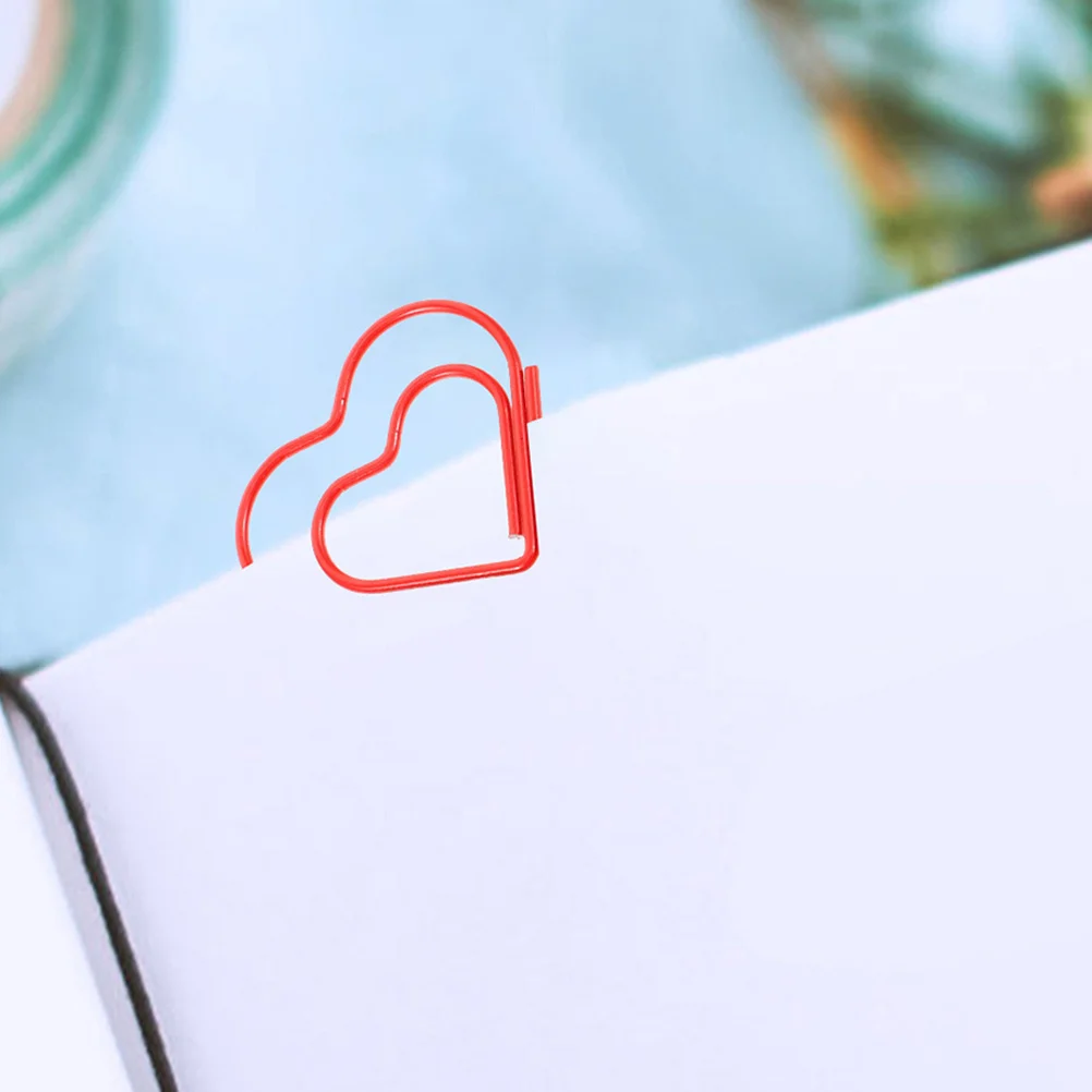 80Pcs Heart Shaped Paper Clips Cute Small Decorative Clips for Planner Notes Fun Office Supplies Bookmarks Fun Paperclips