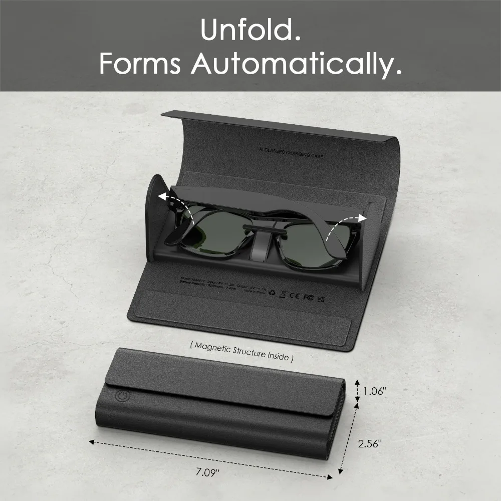 Foldable Portable Charging Storage Bag for Meta Ray‑Ban Smart Glasses, Digital Protective Carrying Case Accessory view 2