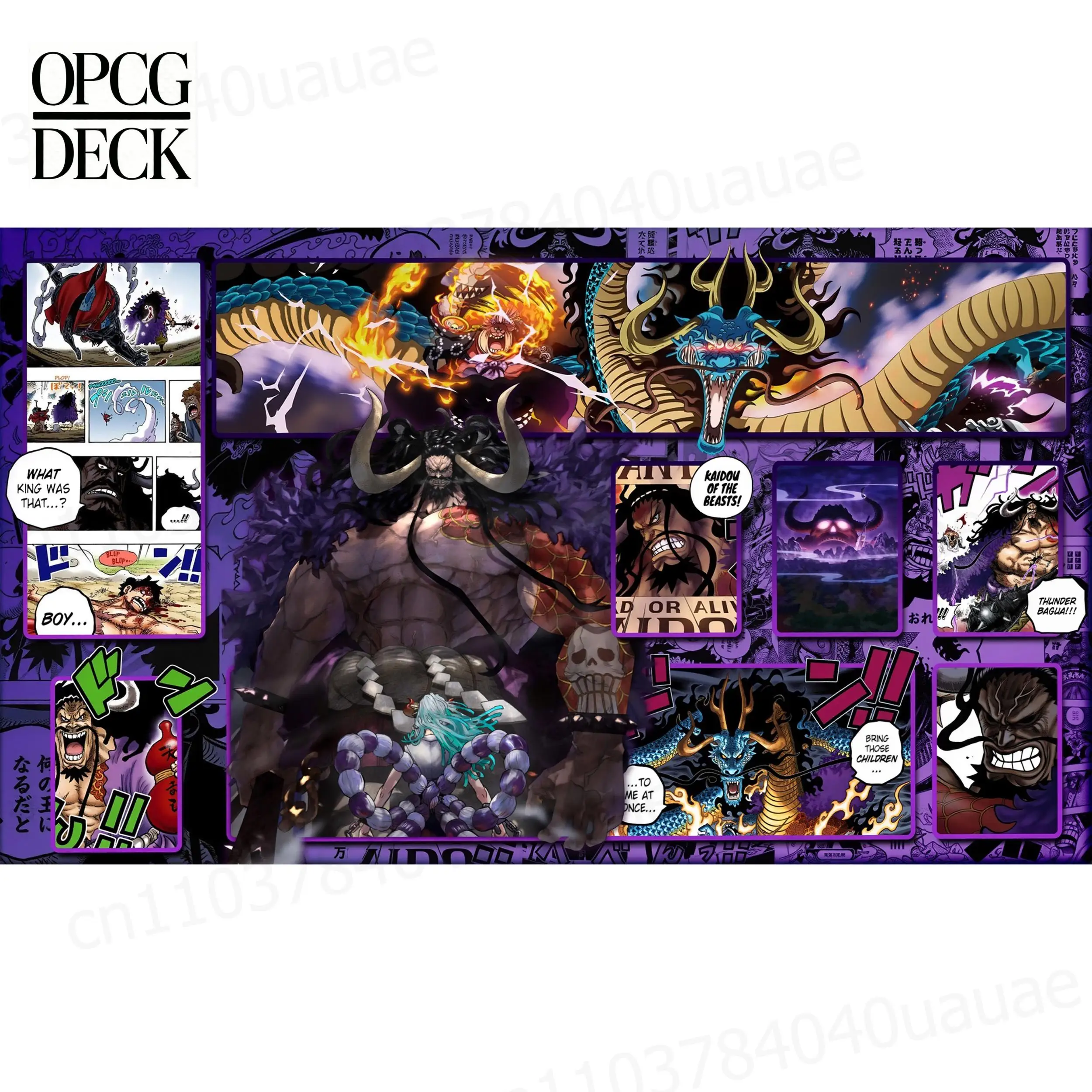 One Piece Opcg Playmat Card Game Kaido Monkey D. Luffy Kozuki Oden	Yamato Anime Playmat High-Quality Card Game Mat 60*35Cm
