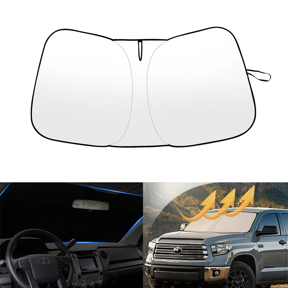 

For Toyota Tundra 2007-2021 Windshield Sun Shade Front Window Sunshade Truck Sun Visor UV Protector Heat Shield Cover Accessorie