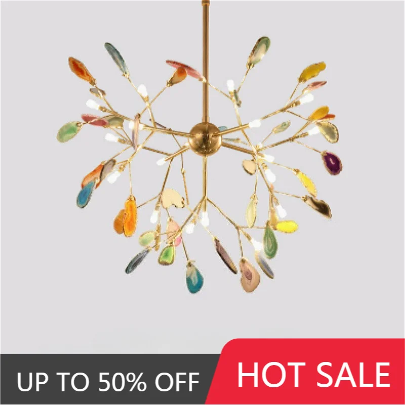Luxury Colorful Star LED Pendant Light High-end Creative Chandelier Home Decor Dinning Living Room Bedroom Lights Fixture Lustre