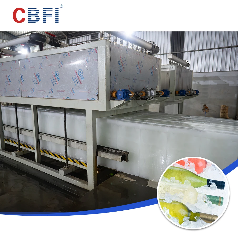 Industrial 10 Ton to 300 Tons Block Ice Machine Maker with Ammonia System Gear & Motor CBFI Coil Evaporator