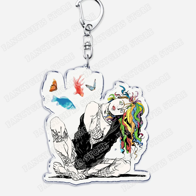 Popular TV Show Keychains for Accessories Bag Death Morpheus Neil Gaiman Endless Dream Keyrings Jewelry Fans Friends Gifts