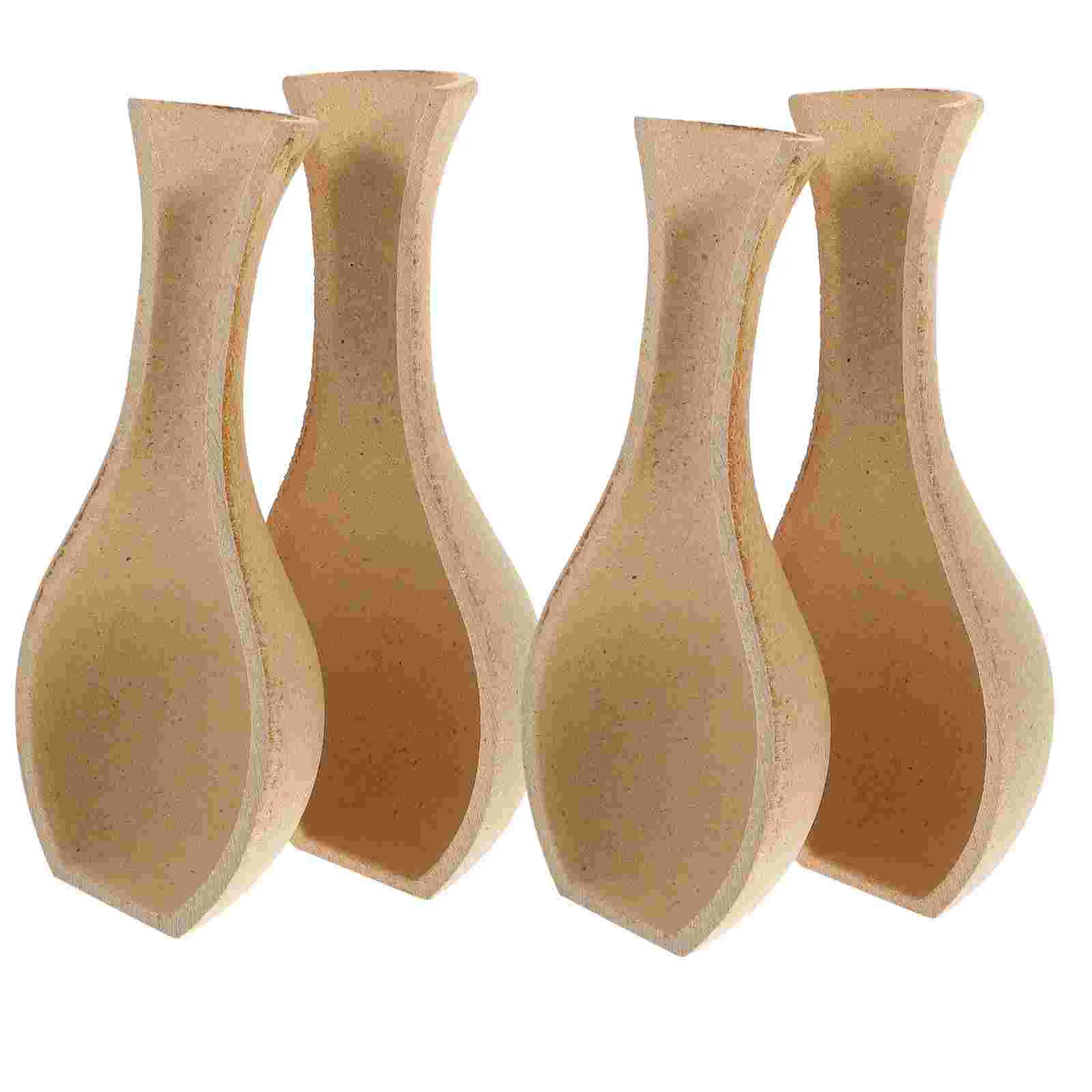 4 Pcs Vase Mold for Home Office Decorative Half Artistic Flower Bottle Drawing Party Festival Decoration