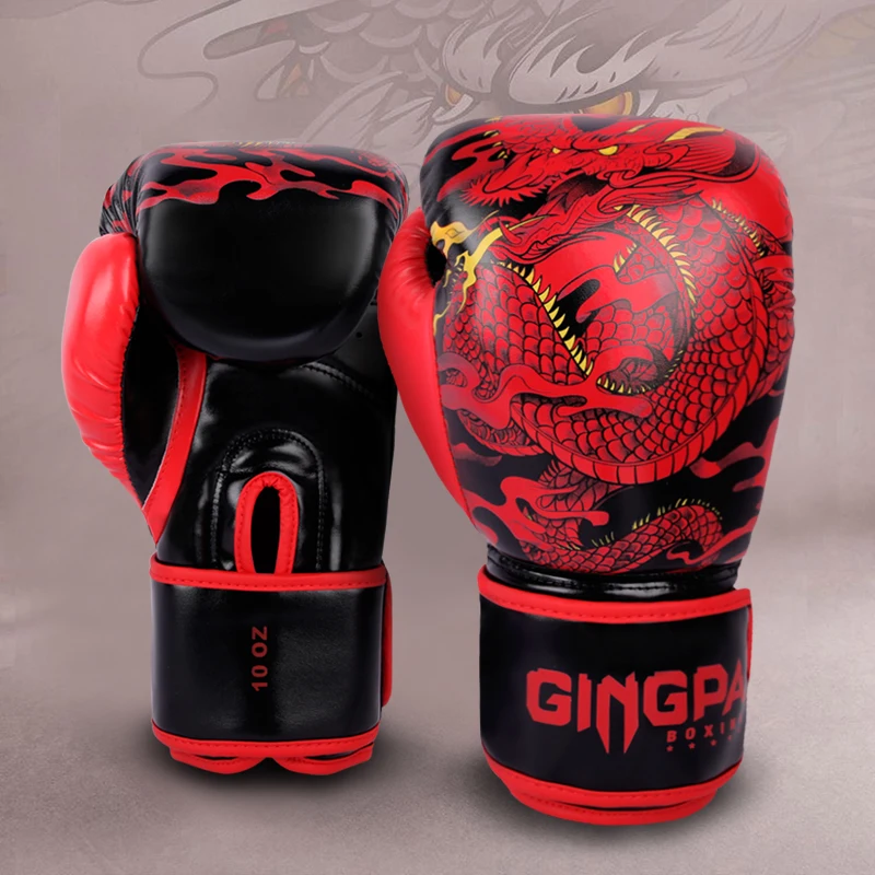 Kick Boxing Gloves for Adult Men Women PU Karate Muay Thai Guantes De Boxeo Free Fight MMA Sanda Training Adults Kids Equipment