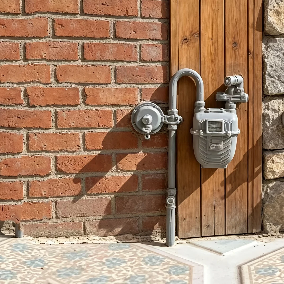 Miniature Gas Meter Model Dollhouse Outdoor Utility Meter DIY Mini House Wall Decoration Accessory view 5