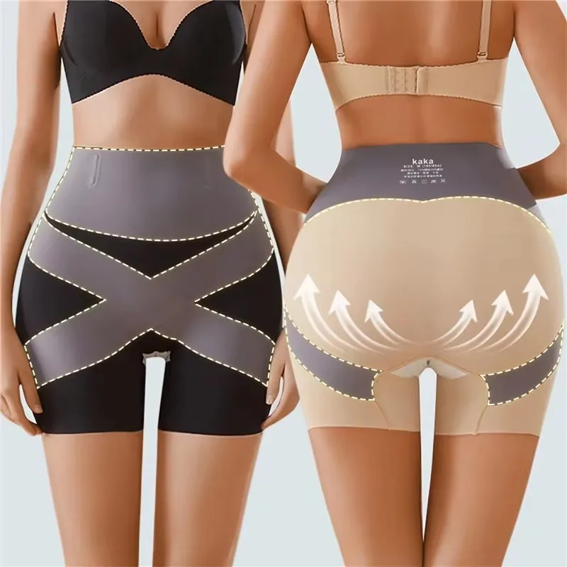 Cross Butt Lifter Shapewear Belly Flat Panties Seamless Shorts Waist Trainer Women Sport Body Shaper Underwear Slim Safety Pants