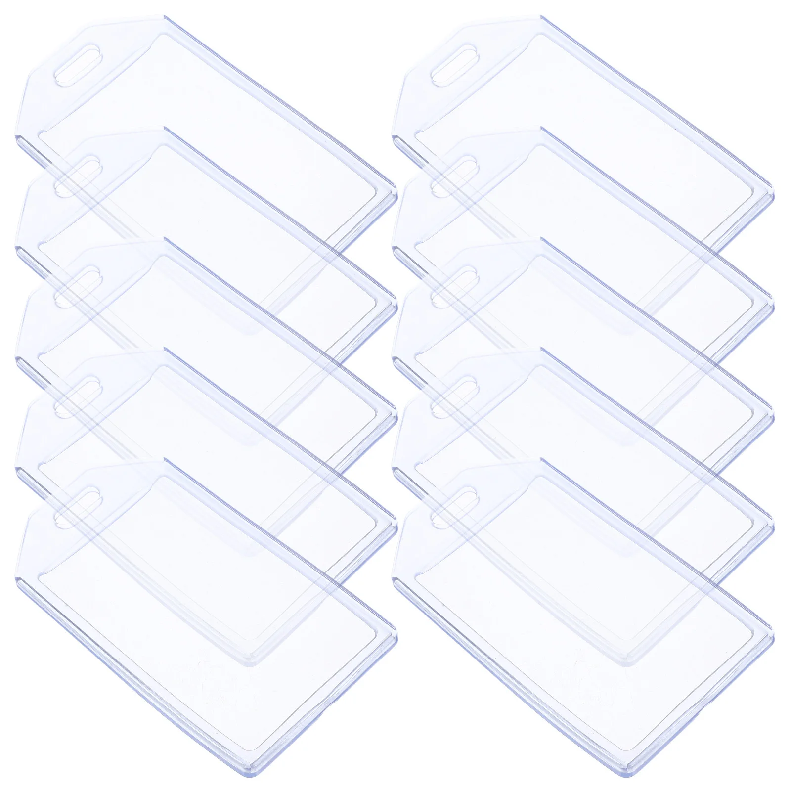 

10 pcs Waterproof Id Card Sleeve Pvc Badge Holder Luggage Tags Travel Id Labels Suitcase Name Tags Baggage Accessories