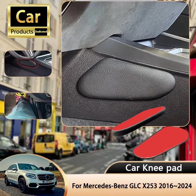 

For Mercedes-Benz GLC MK1 1th X253 2016~2022 2017 Car Leg Knee Pad PU Lether Center Control Rest Cushions Thigh Support Cushion
