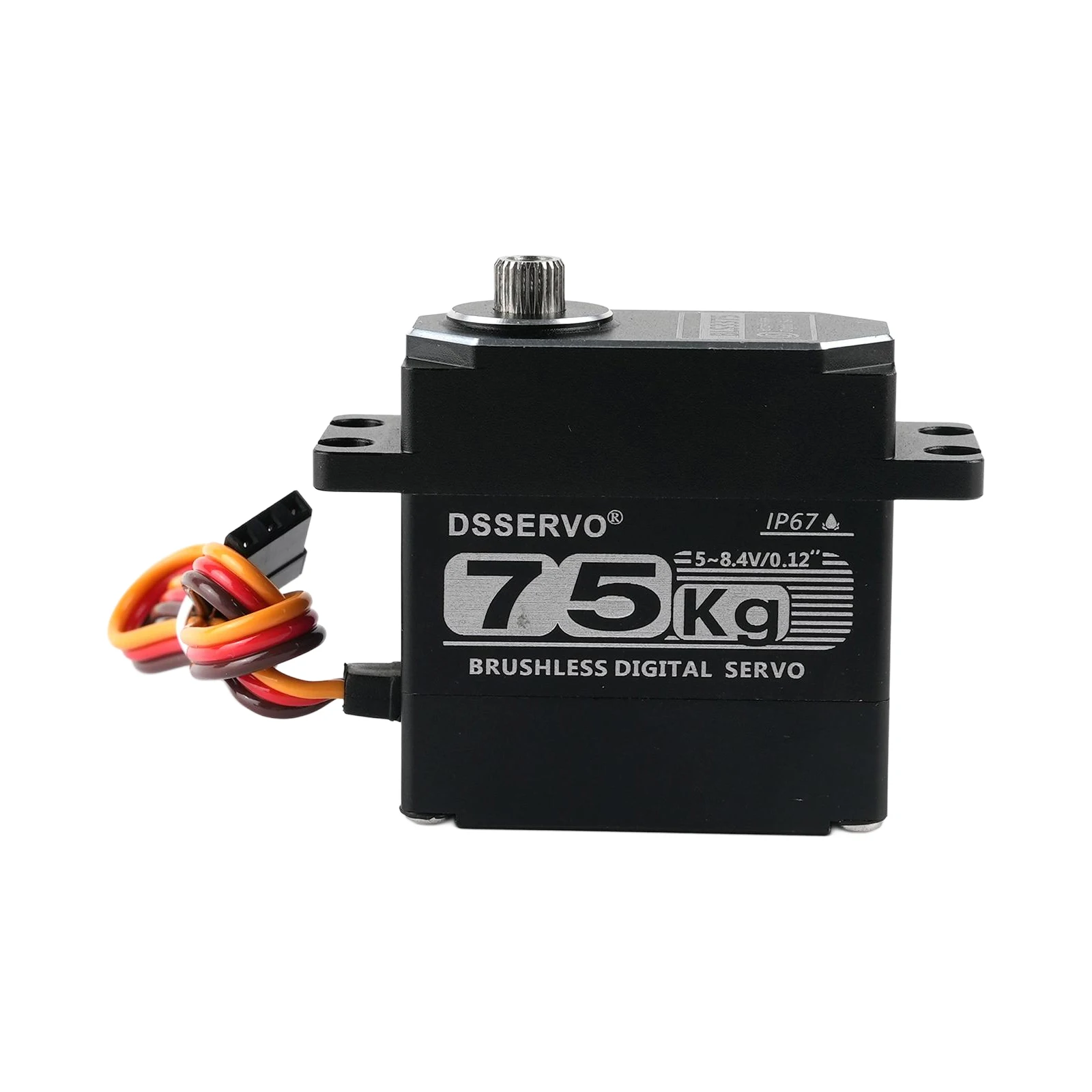 BLS3375 75kg High Torque Brushless Digital Servo Waterproof IP67 All Metal PWM Servo for RC Car Robot 7.4V 4PCS